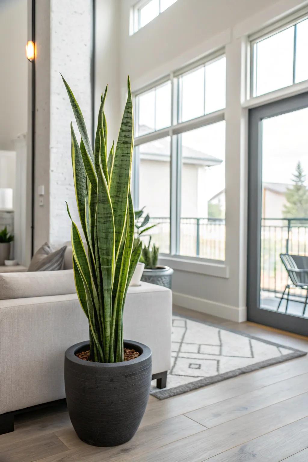 The refined leaf plant, a strong and stylish piece for mom's home.