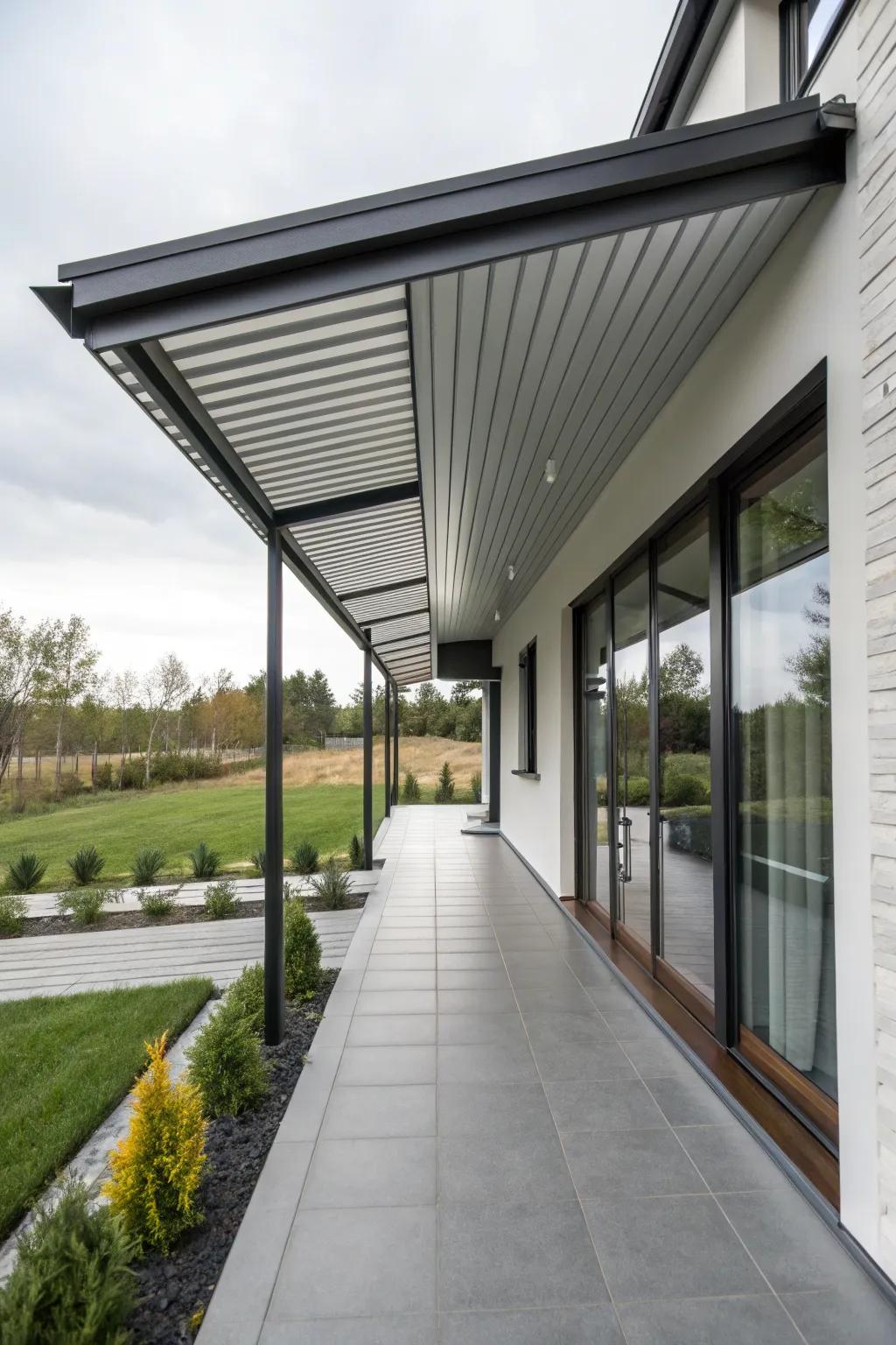 Tough and stylish metal roofing for a modern touch.