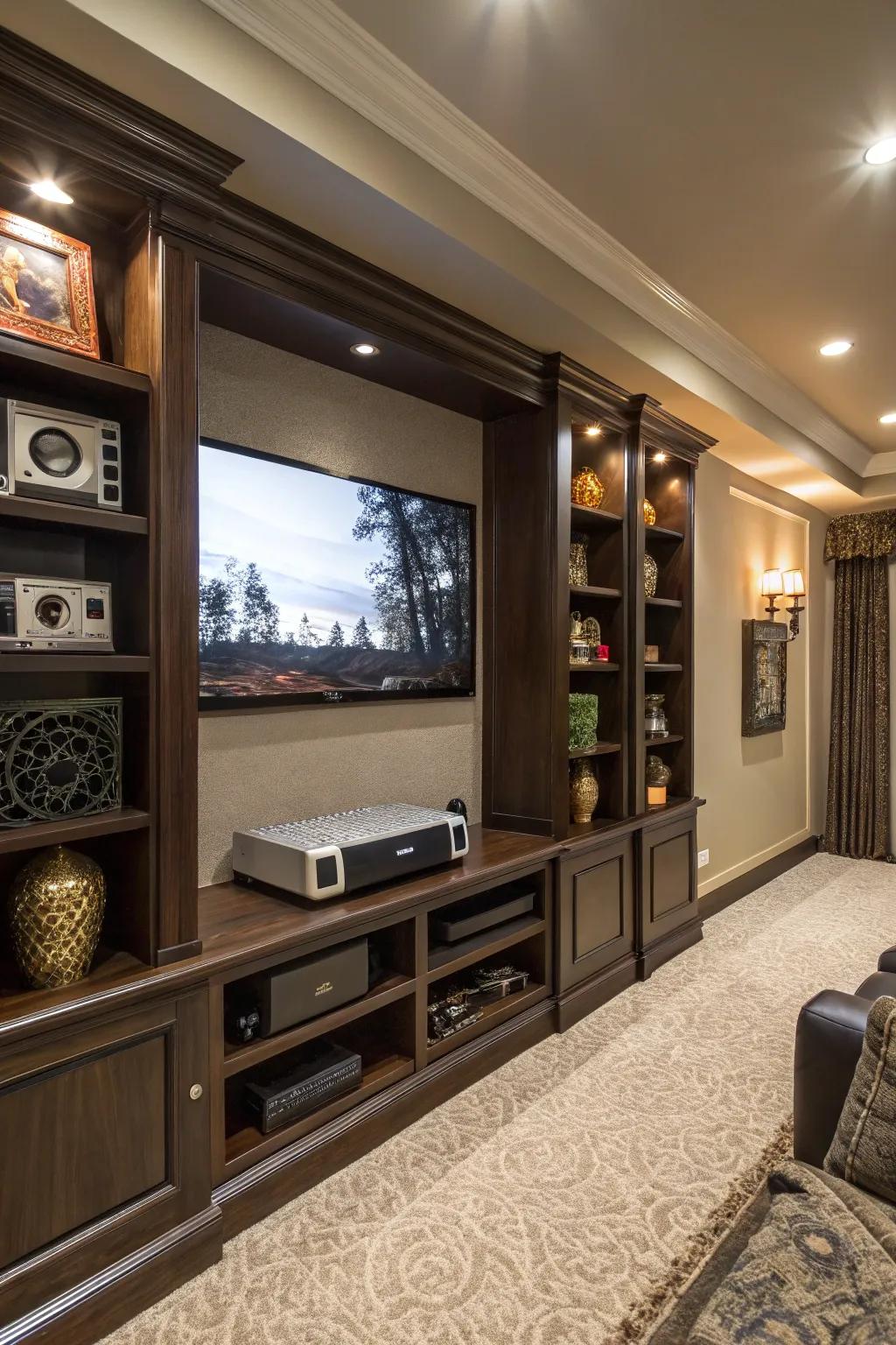 Custom shelves combine use with looks.