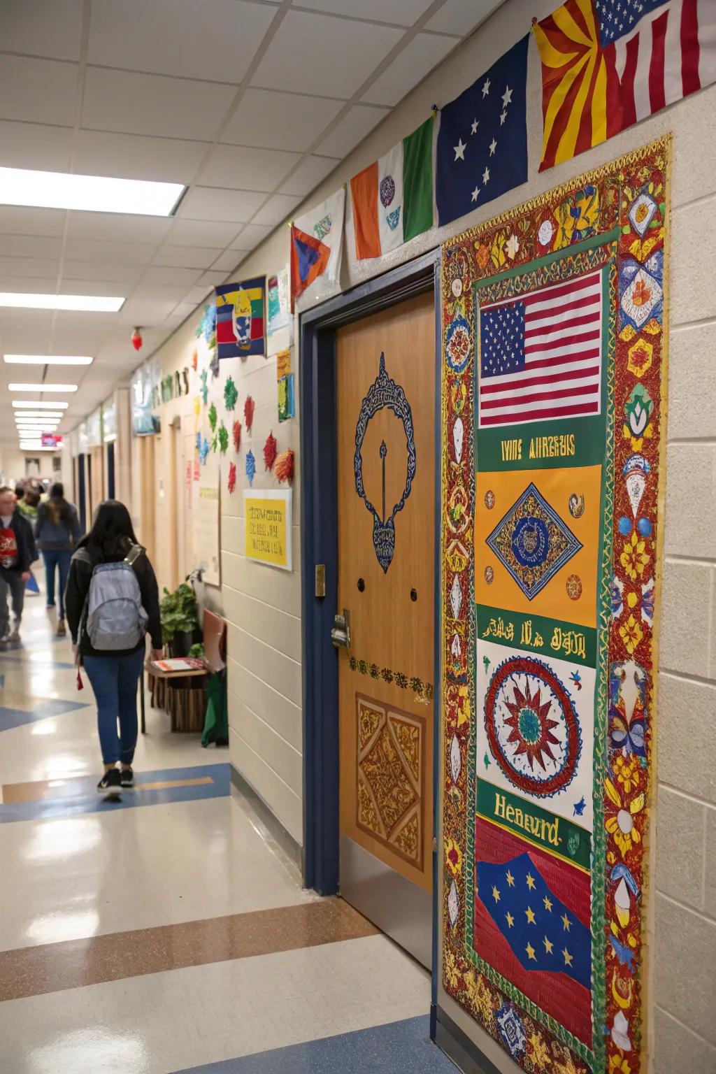With cultural door décor, it's easy to celebrate diversity.
