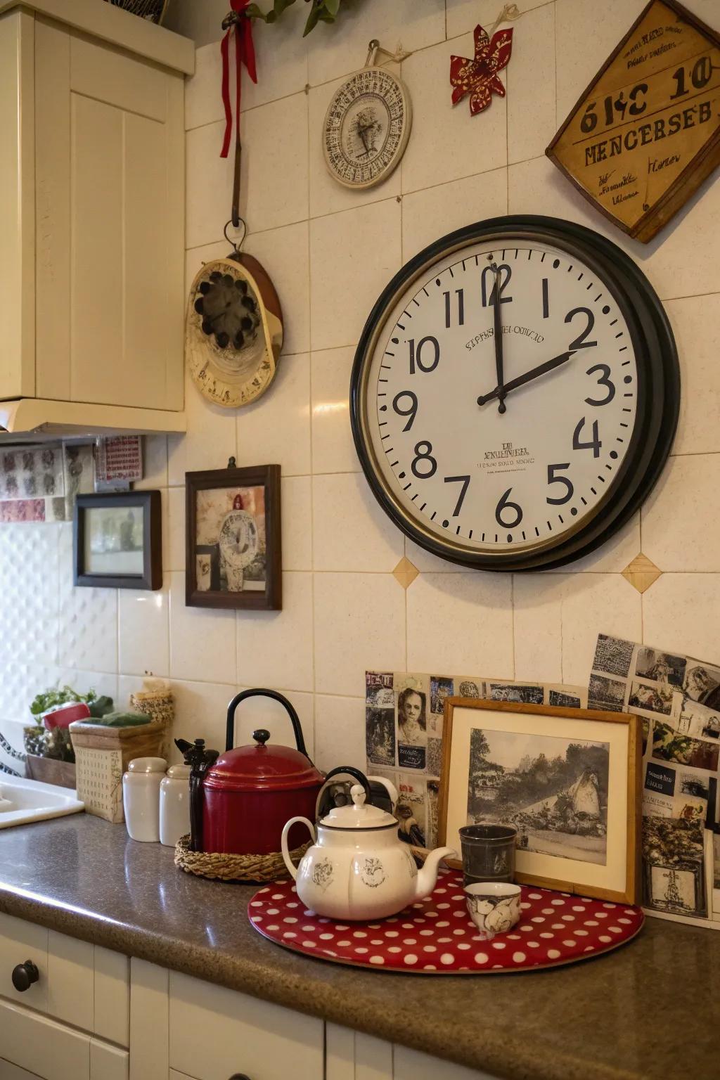 Retro clocks are timeless decor pieces.