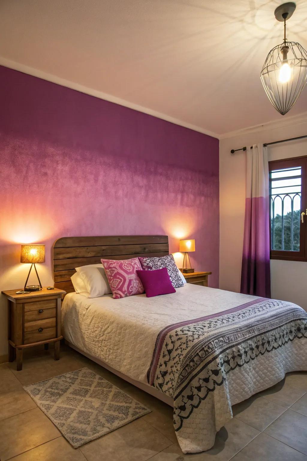 Ombre effects deliver a soft, calming transition.