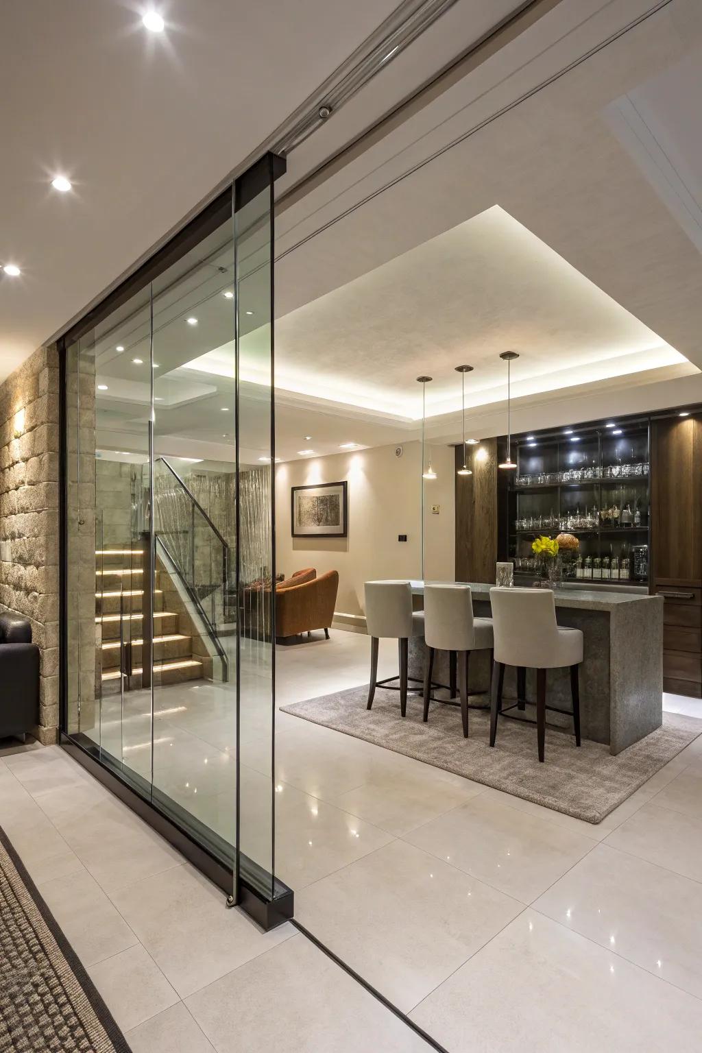Glass partitions infuse elegance and light into any space.