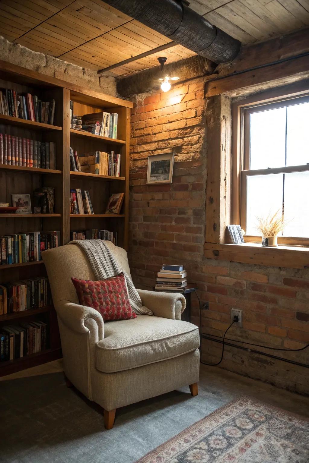 A place to read encourages rest and escaping.