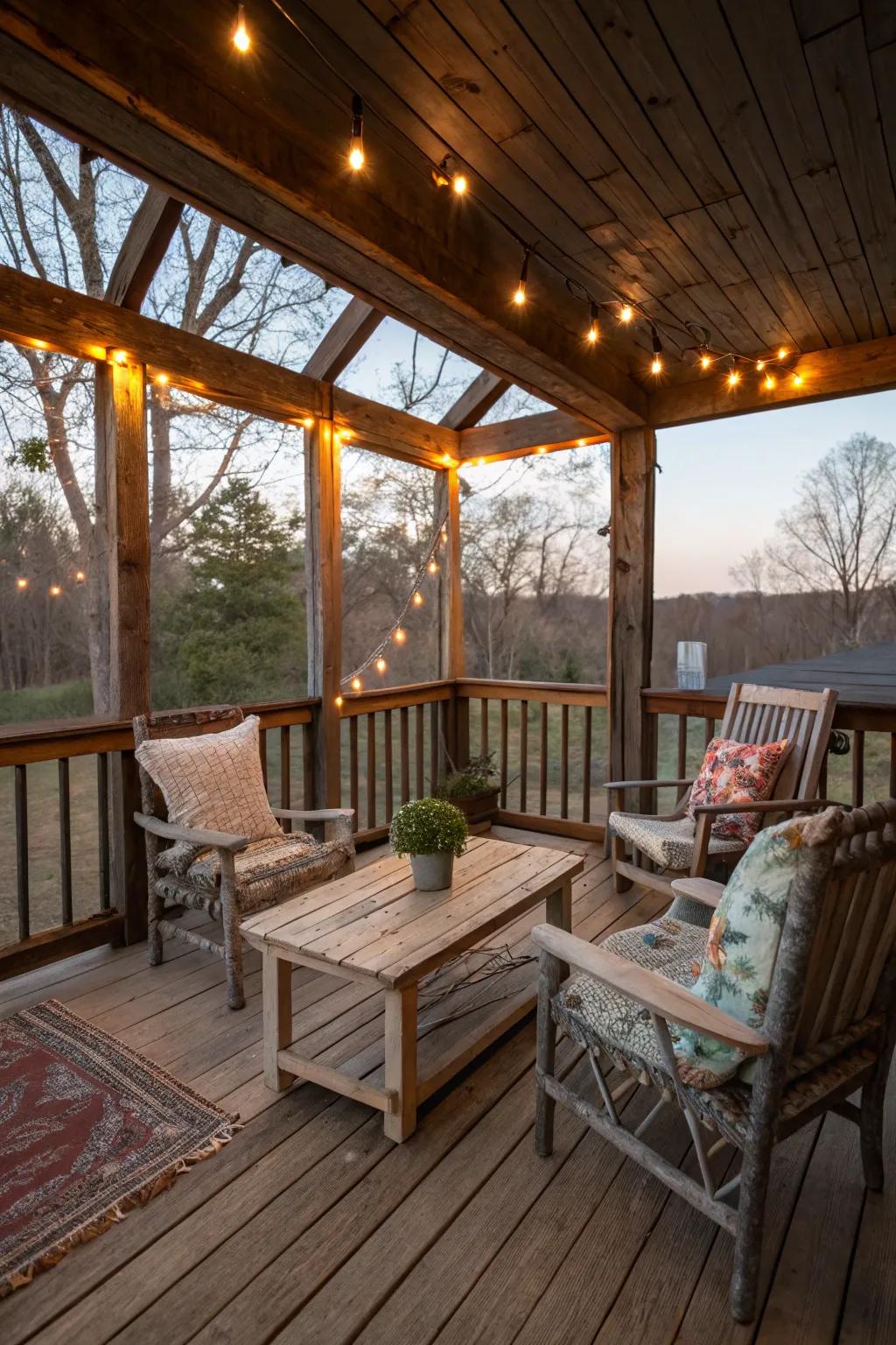 Fashion a warm and inviting rustic haven.