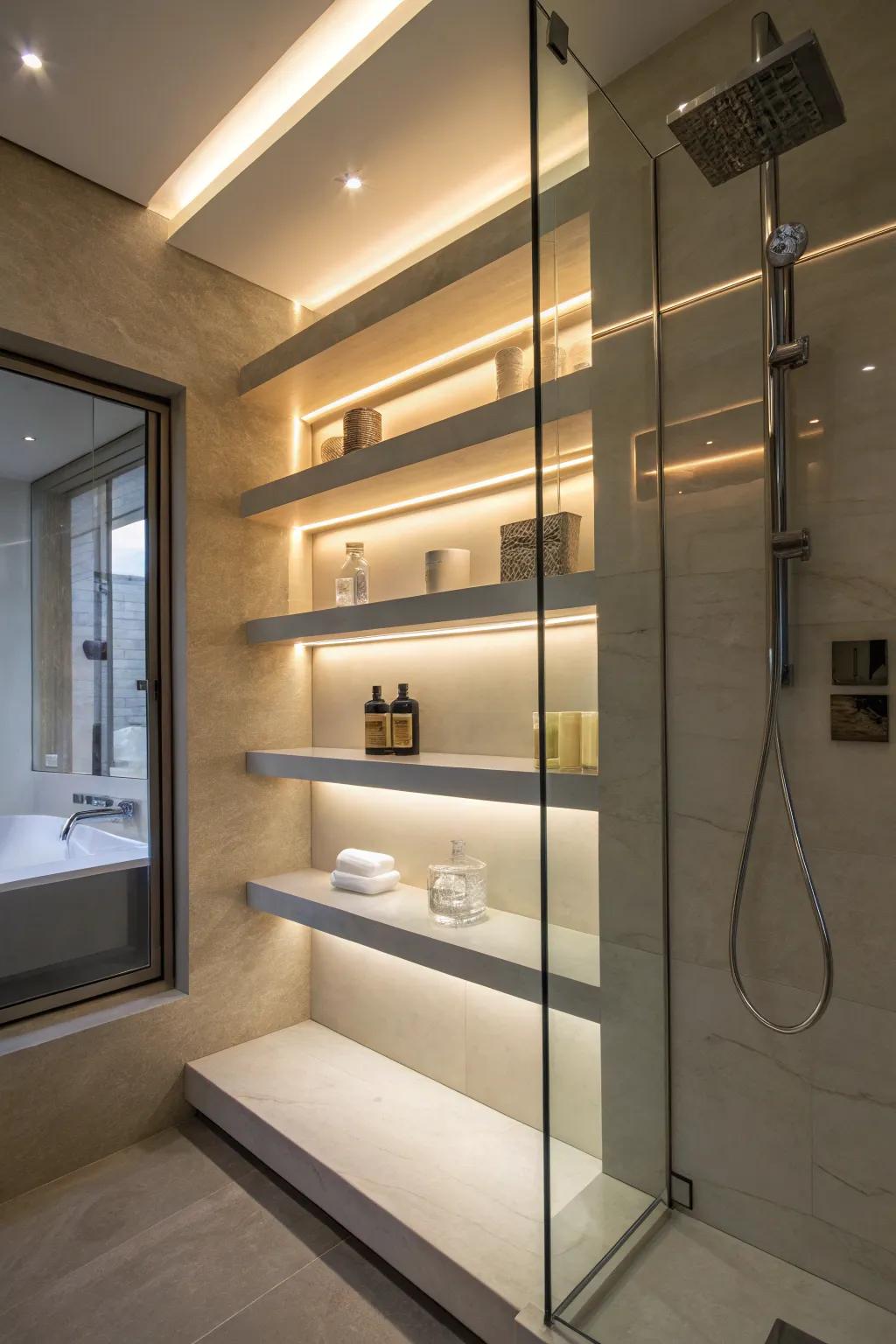 Hanging fixtures featuring illumination amplify both flair and function.