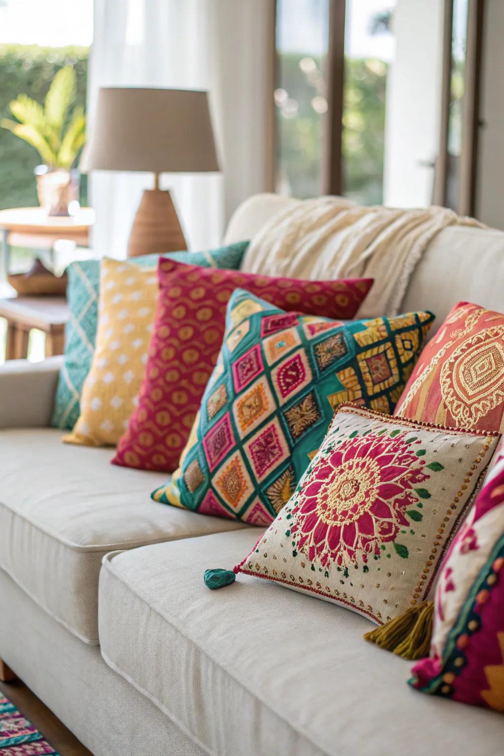 Pillow covers are a quick update for any space.