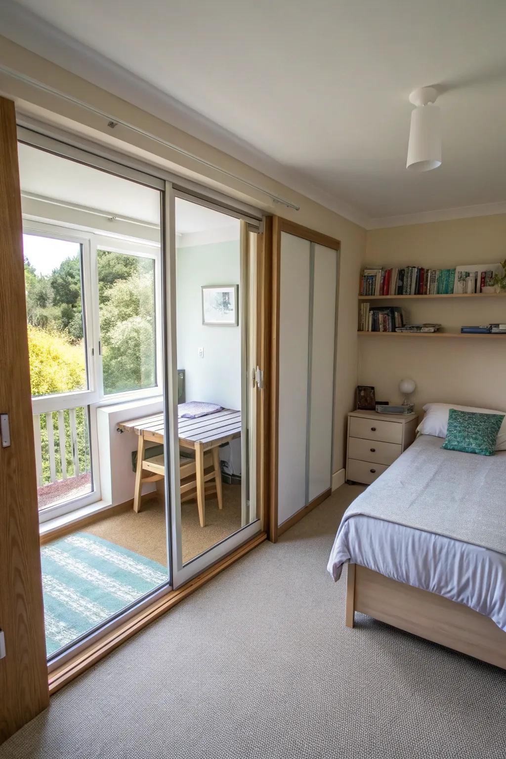 Glide mechanisms conserve surface area and augment aesthetic appeal.