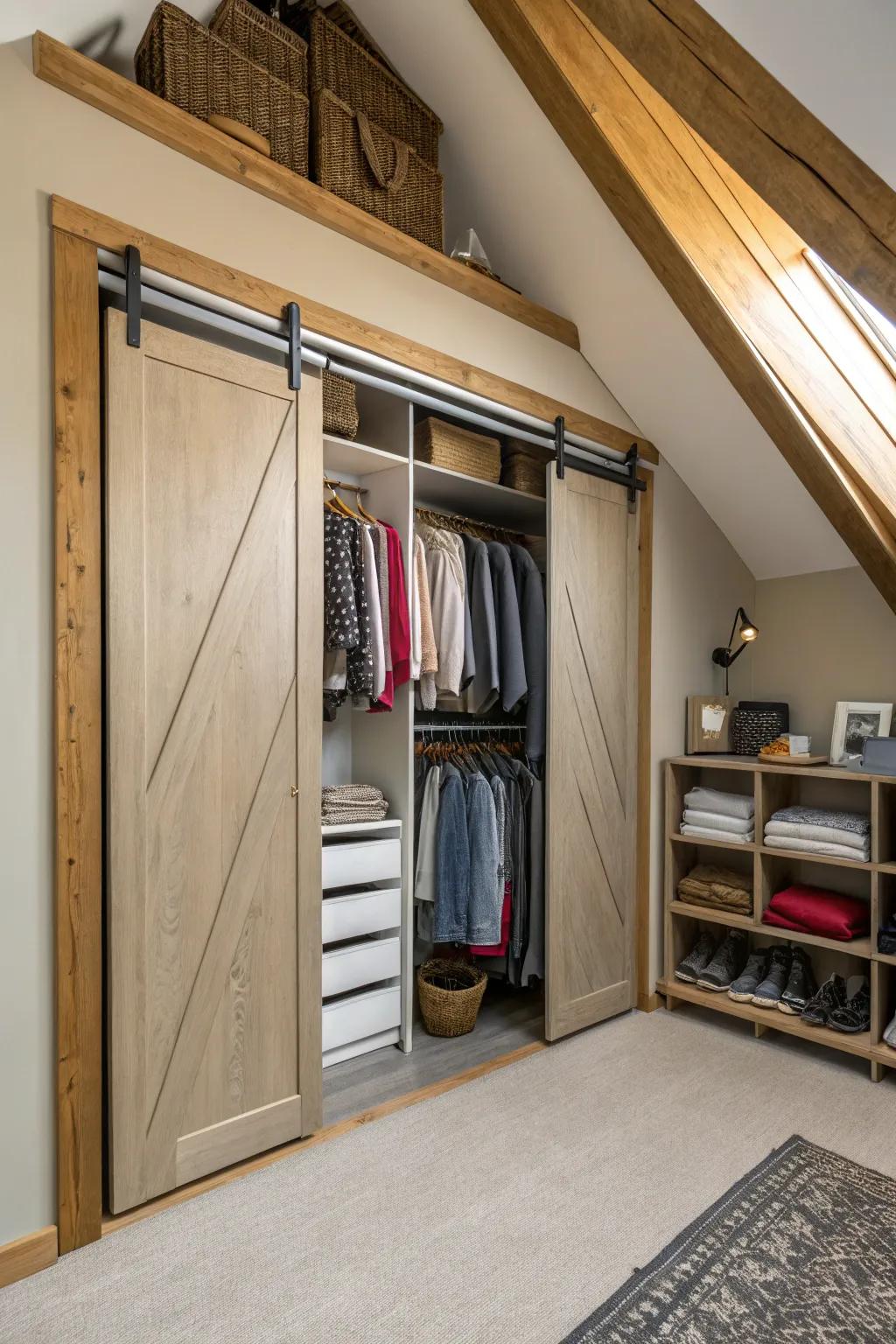 Sliding doors that maximize space.