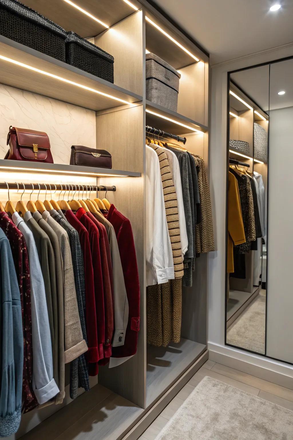 Attenuated garment supports optimize hanging capacity.