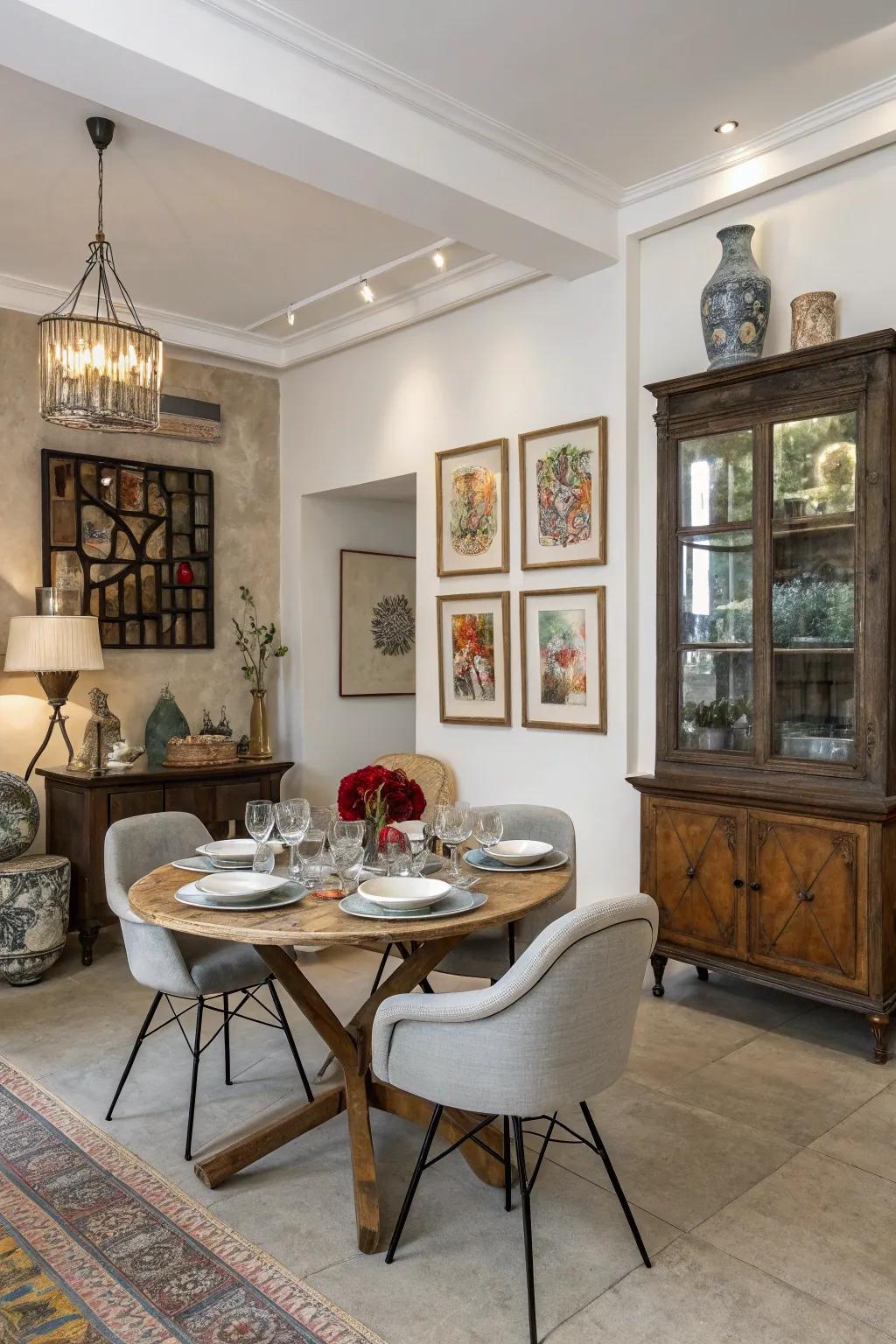 Create interest with a blended mix of aesthetics.