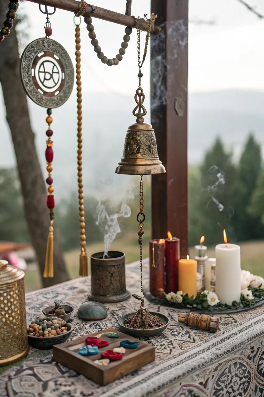Clearing your psyche through sonorous elements within your sacred space.