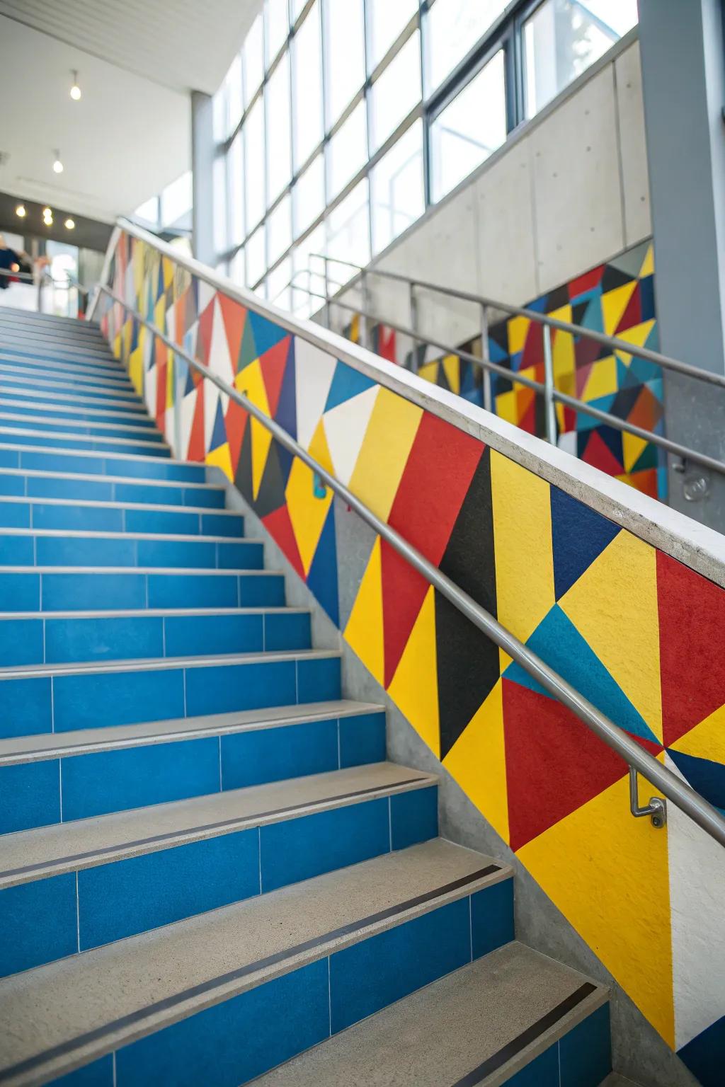 Geometric schemes append a contemporary artistic flair.