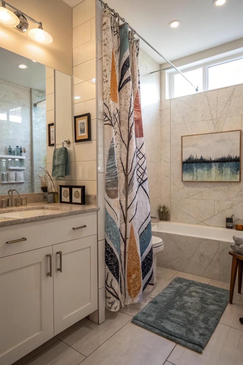 Custom prints allow you to personalize your bathroom in an artistic way.