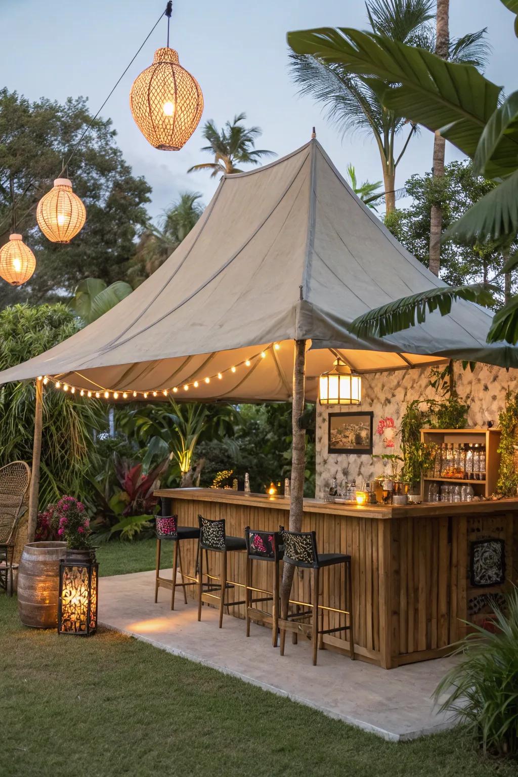 Linen canopies furnish a spirited and flexible roofing remedy.