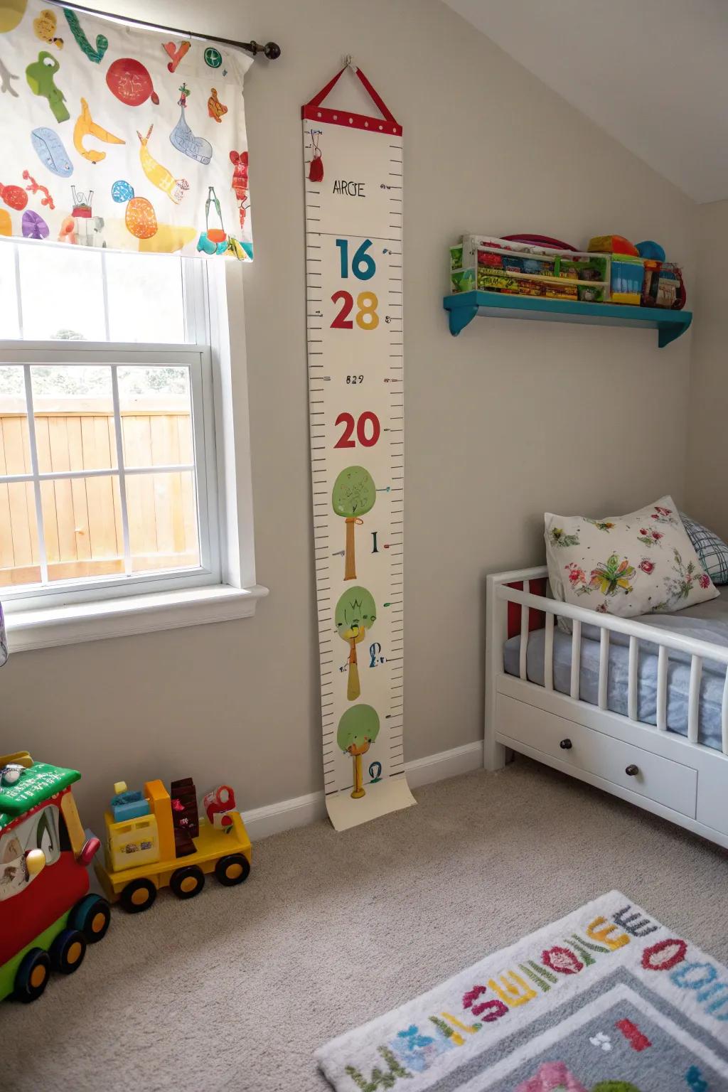 A growth chart adds a personal and interactive element.