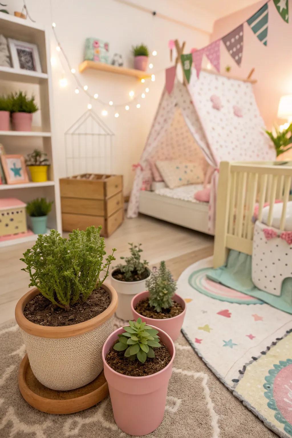 A pocket-sized garden brings a hint of the outdoors inside.