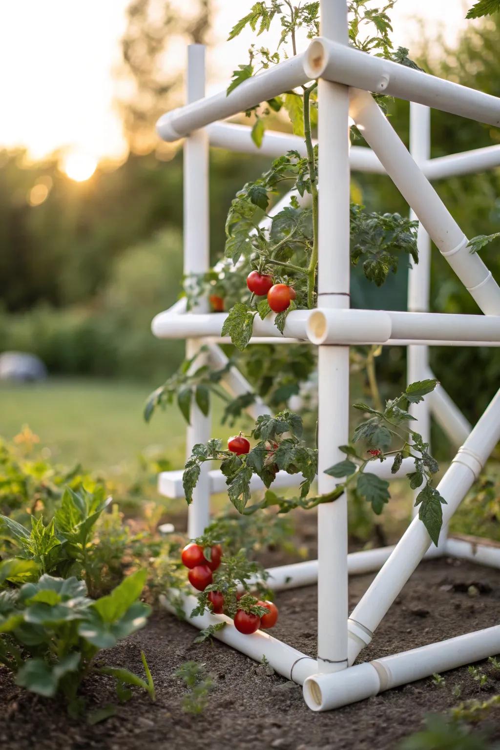 Enhance your garden with a chic and functional synthetic tube trellis - perfect for the minimalist at heart!
