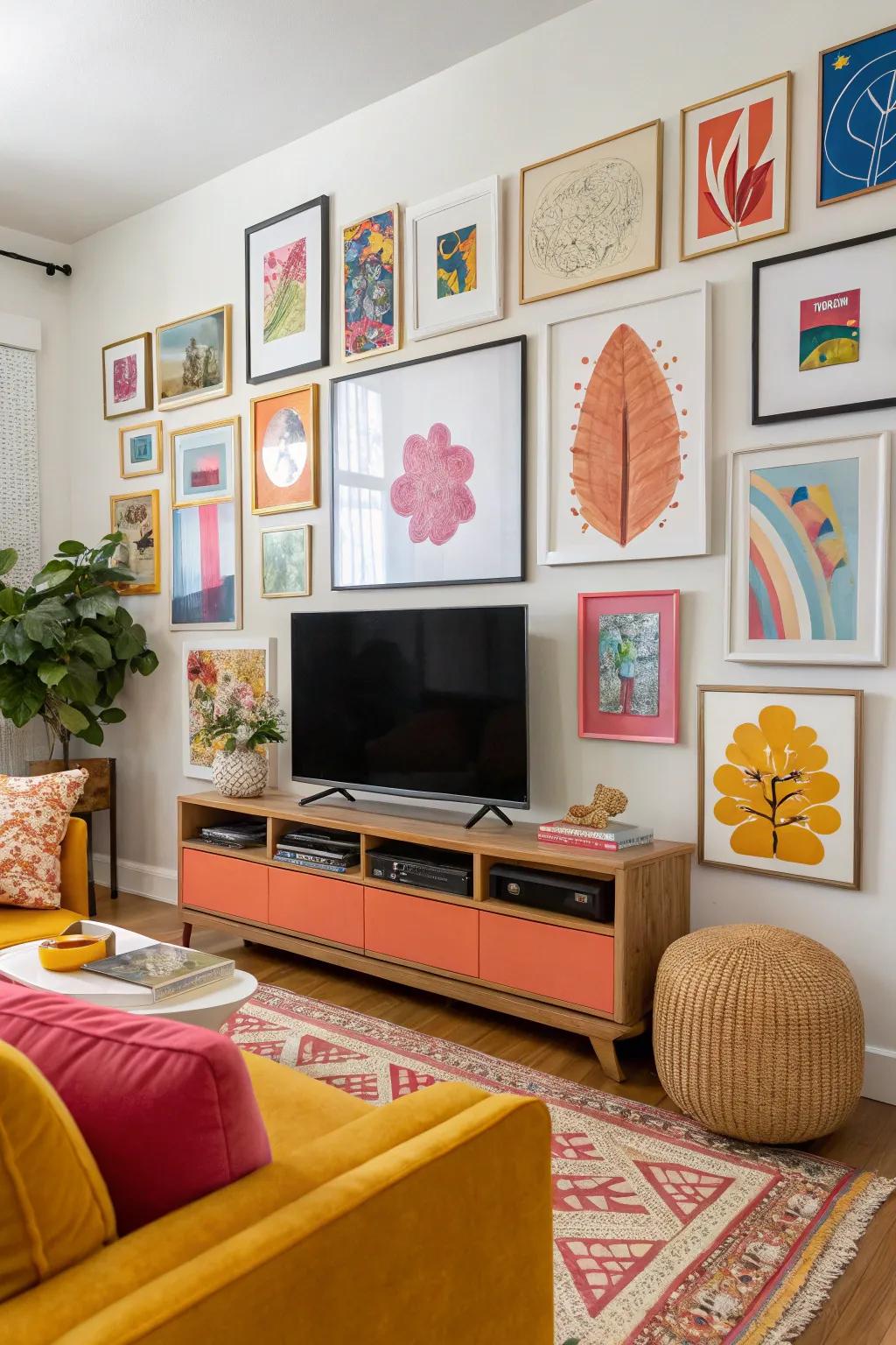 Striking burst provides dynamic revitalized TV artistic accents.
