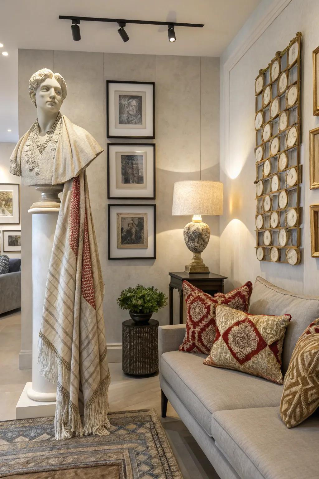 A gallery highlighting unconventional elements