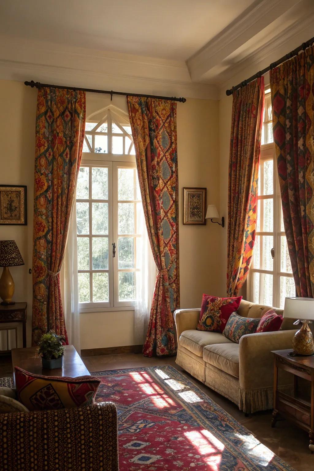 Drapery affords a straightforward avenue to introduce drama and color.