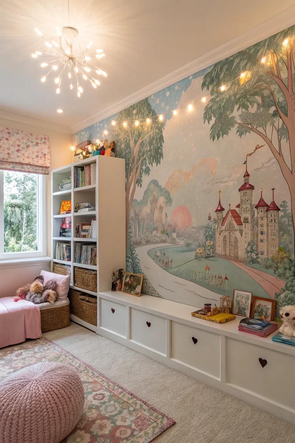 Murals transform walls into works of art.
