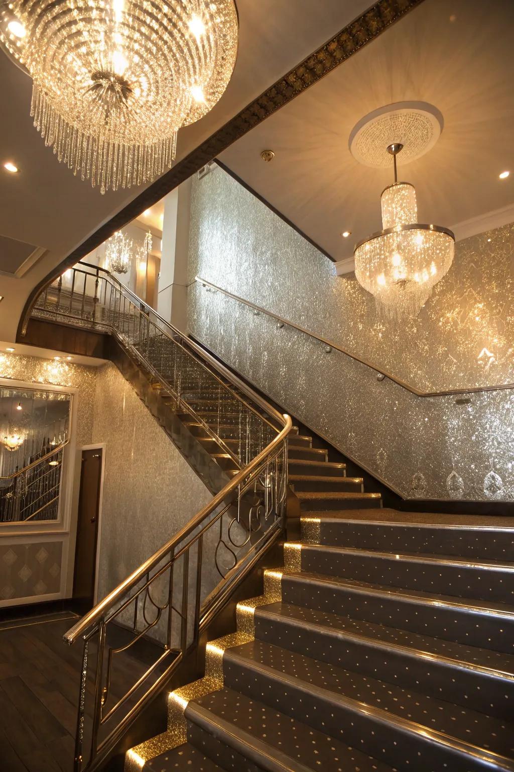 Introduce a dazzling touch through metallic highlights.