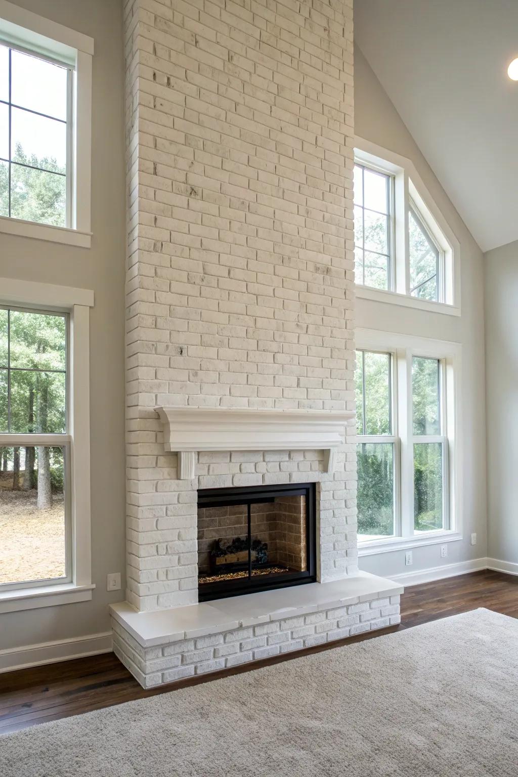 A ground-to-ceiling design incorporates drama and elevation to the area.