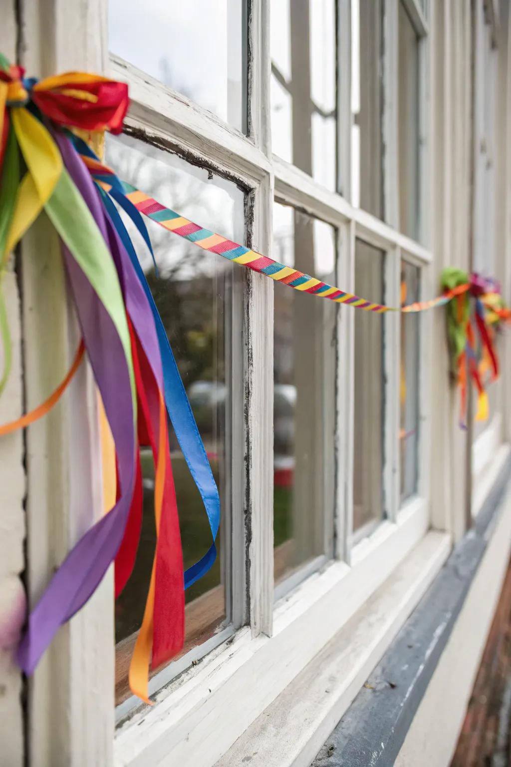 Bands enhance window frame design delivering a touch of amusement.