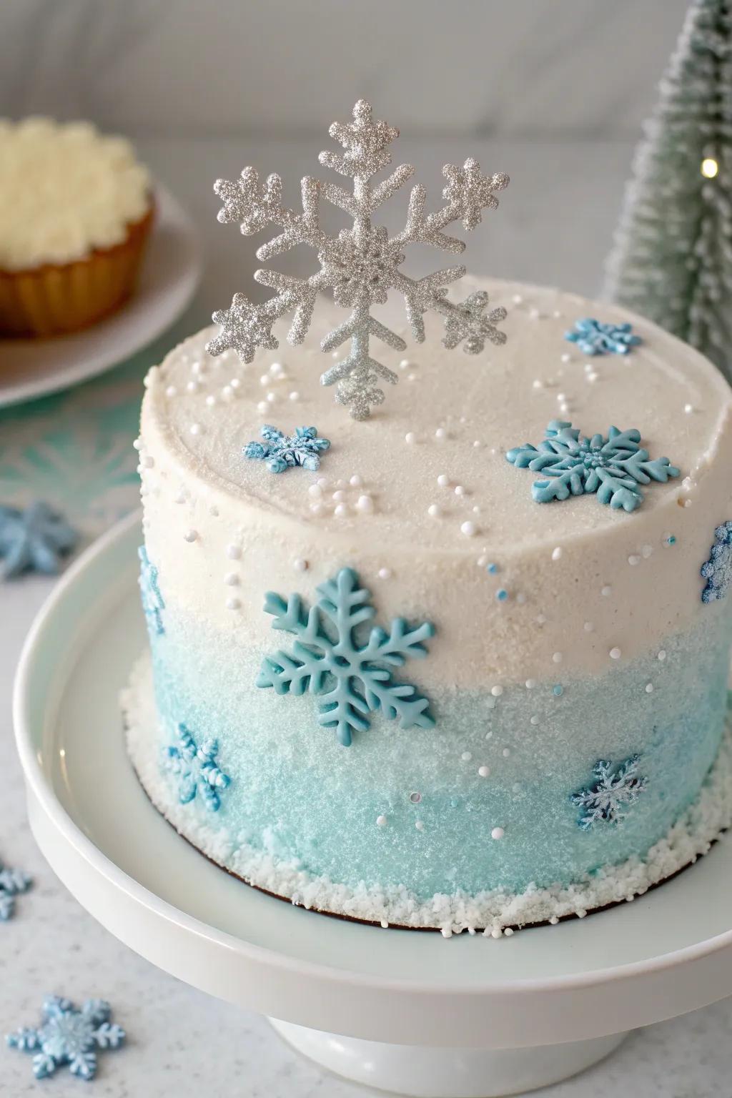 A breathtaking confection that captures the winter essence.