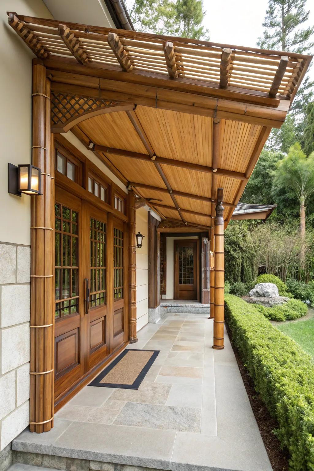 An Asian-inspired shelter for a placid ambiance.
