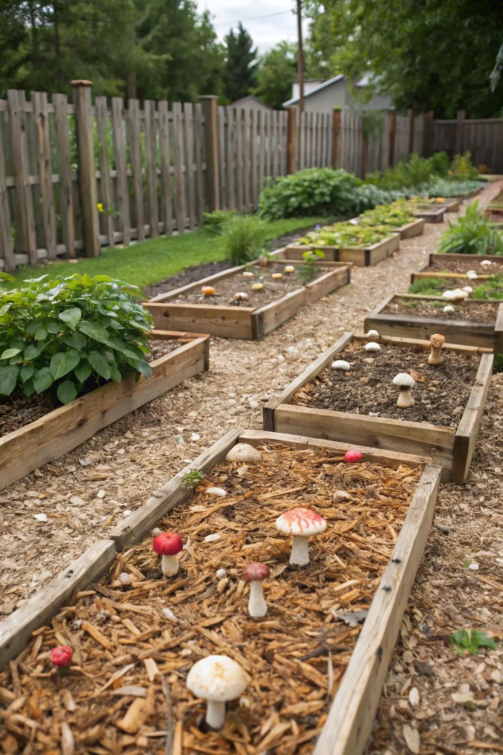 Timber shavings fashion an optimal setting for cultivating fungi.