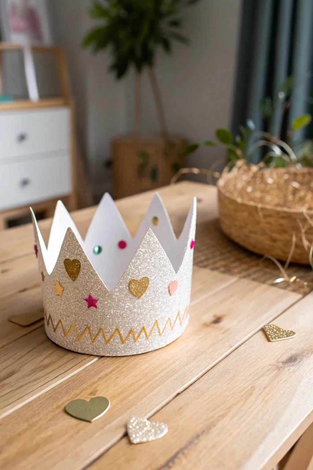 Crafted with love: A simple paper headwear fit for your little royal.