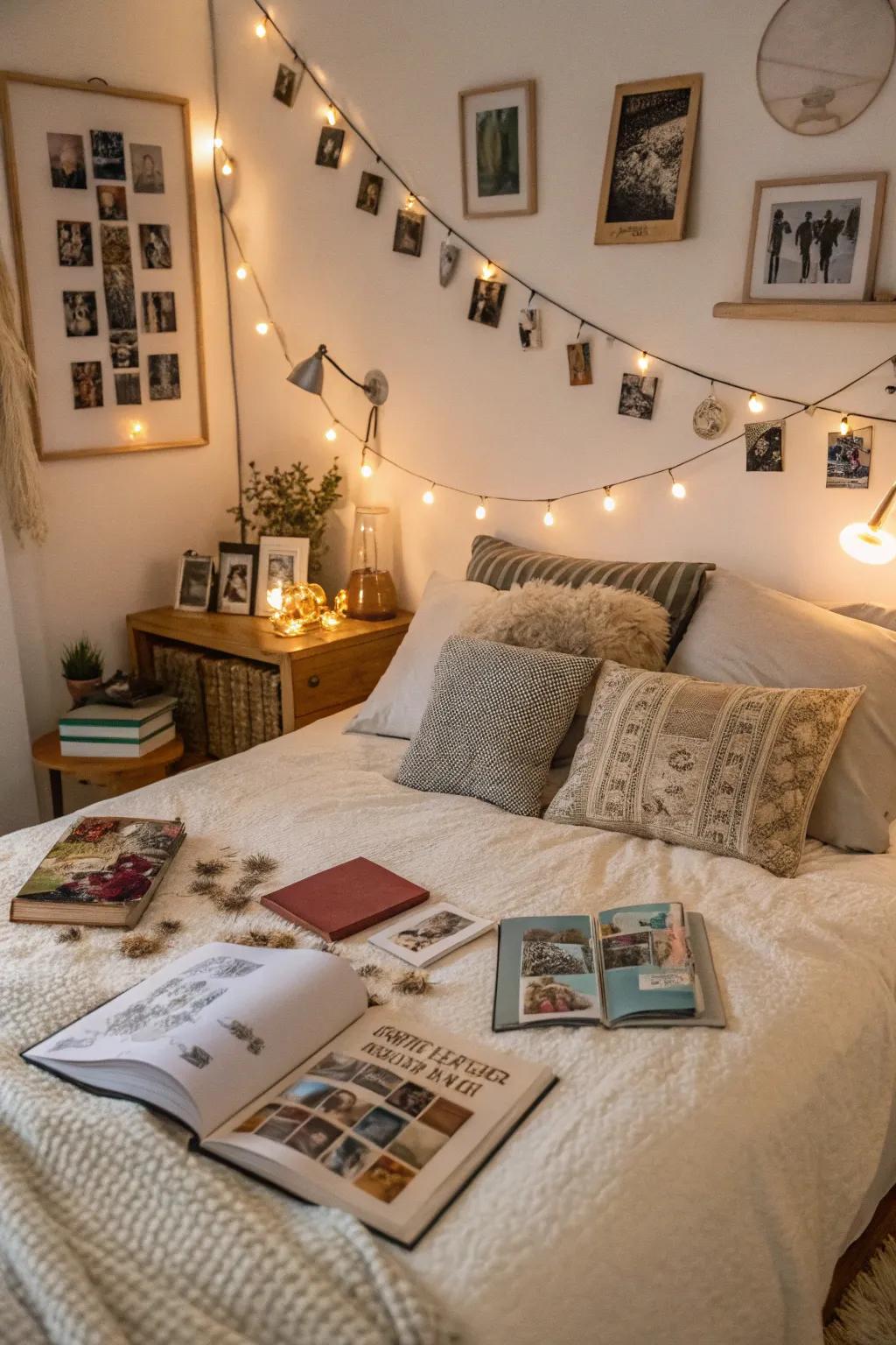 Personal elements make the space unique.