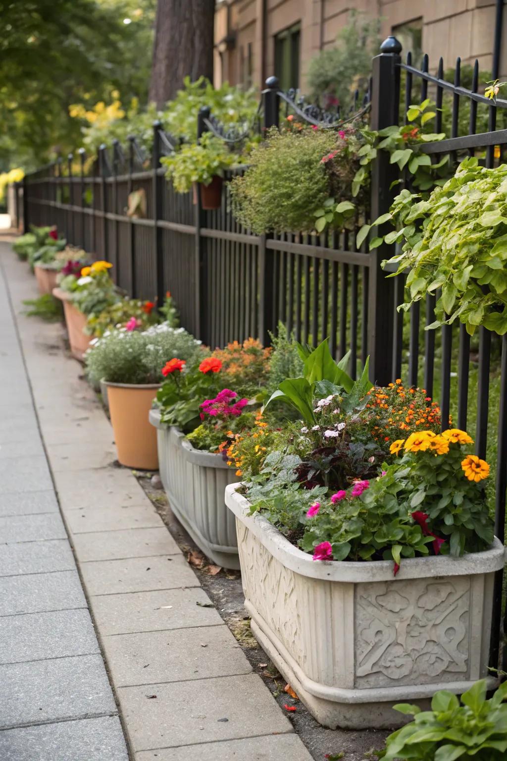 Vessel planting infuses versatility and color.