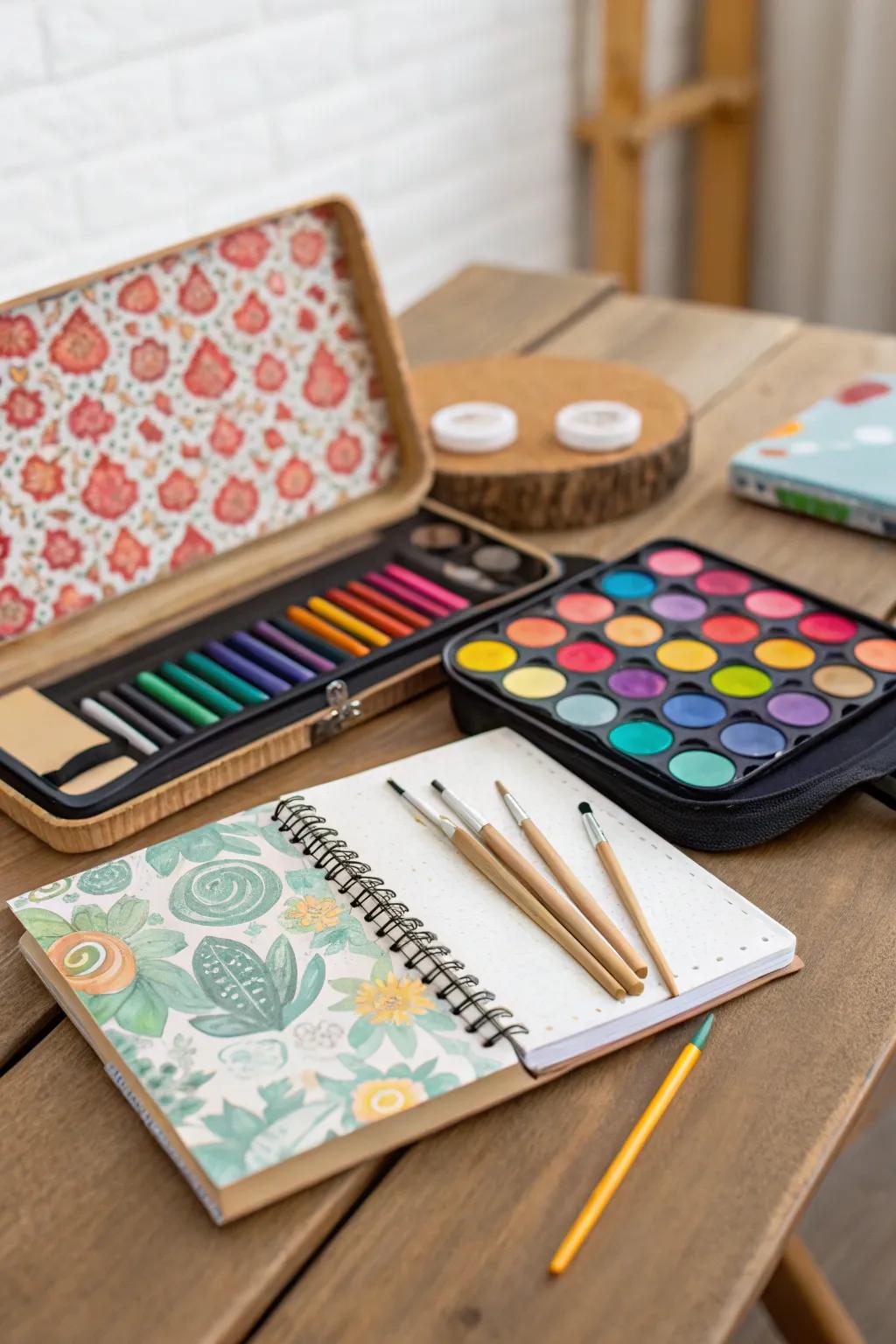 An art provision kit customized to galvanize inventiveness within every artisan.