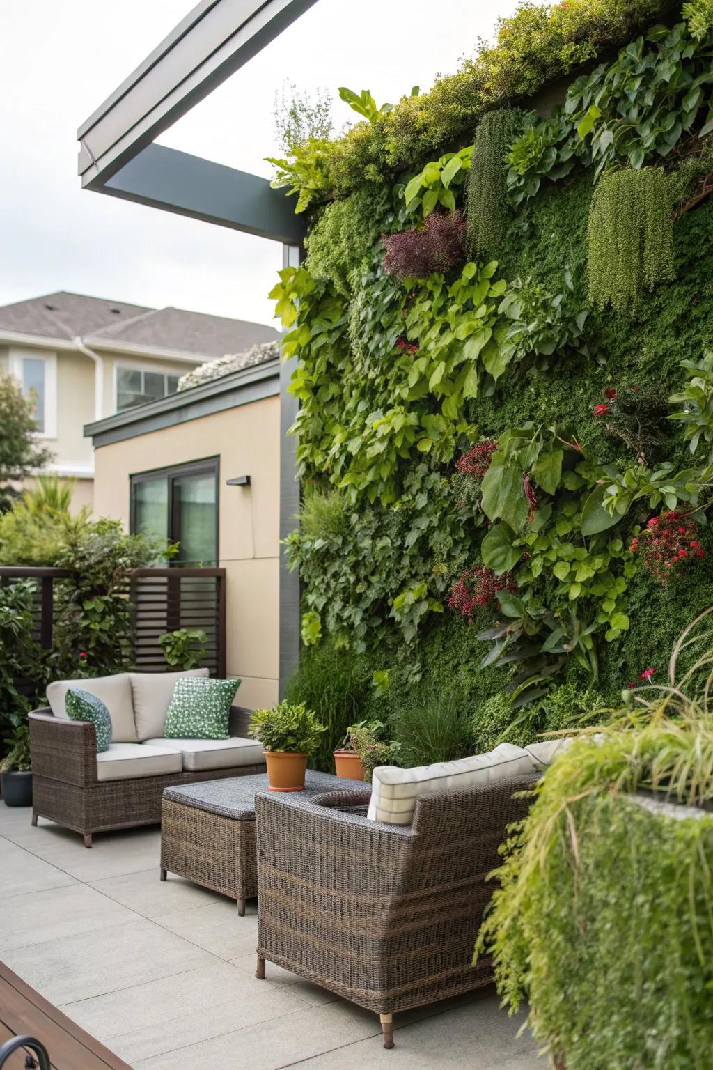 A verdant partition optimizes expanse while appending verdure.