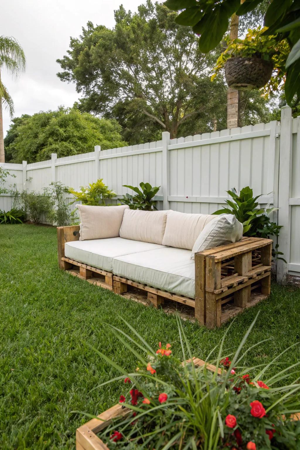 Environmentally sound couches render sustainable panache within open-air settings.