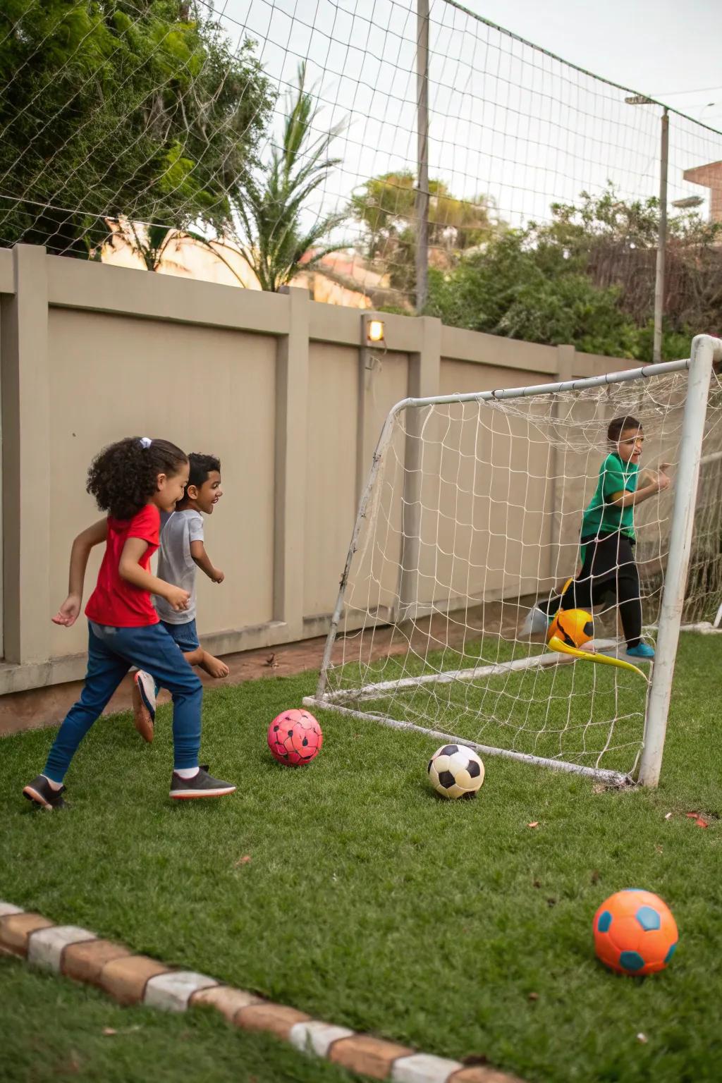 Get active with a garden sports area.
