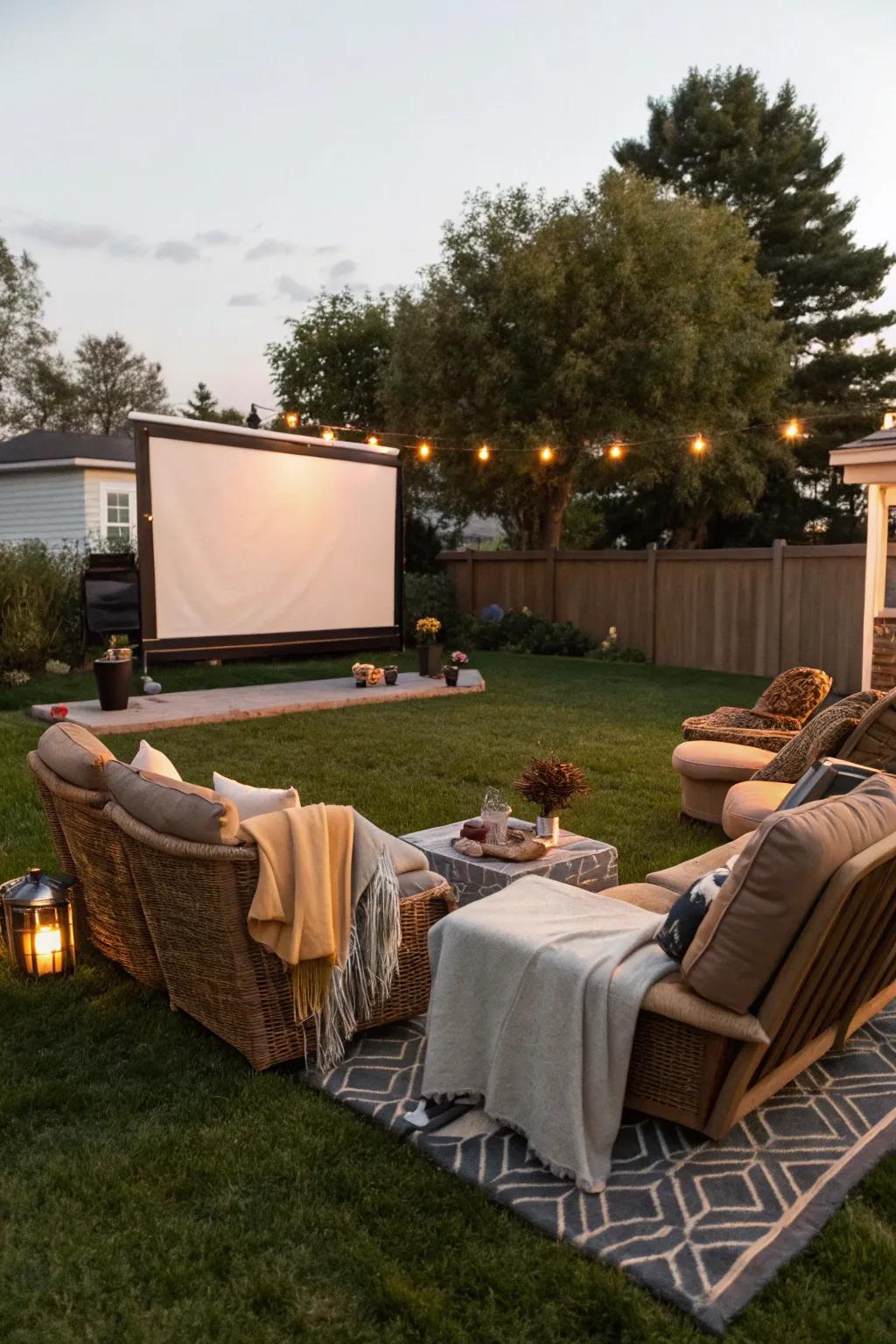 Backyard cinema ensures memorable film evenings