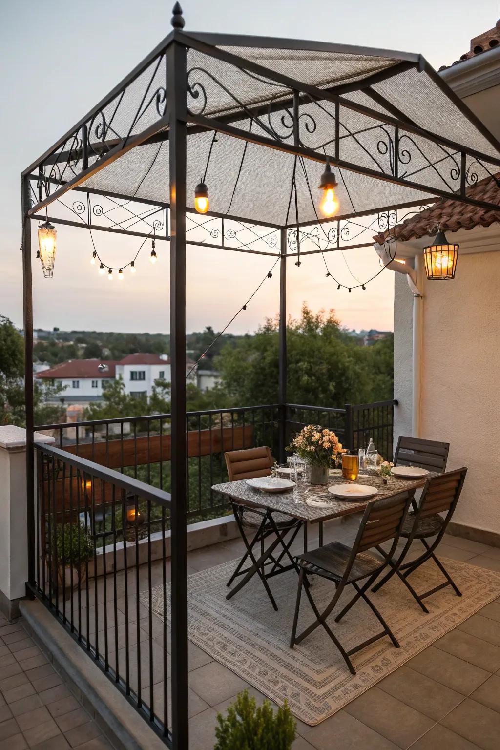 Metal gazebos offer a robust solution for all-weather gatherings.