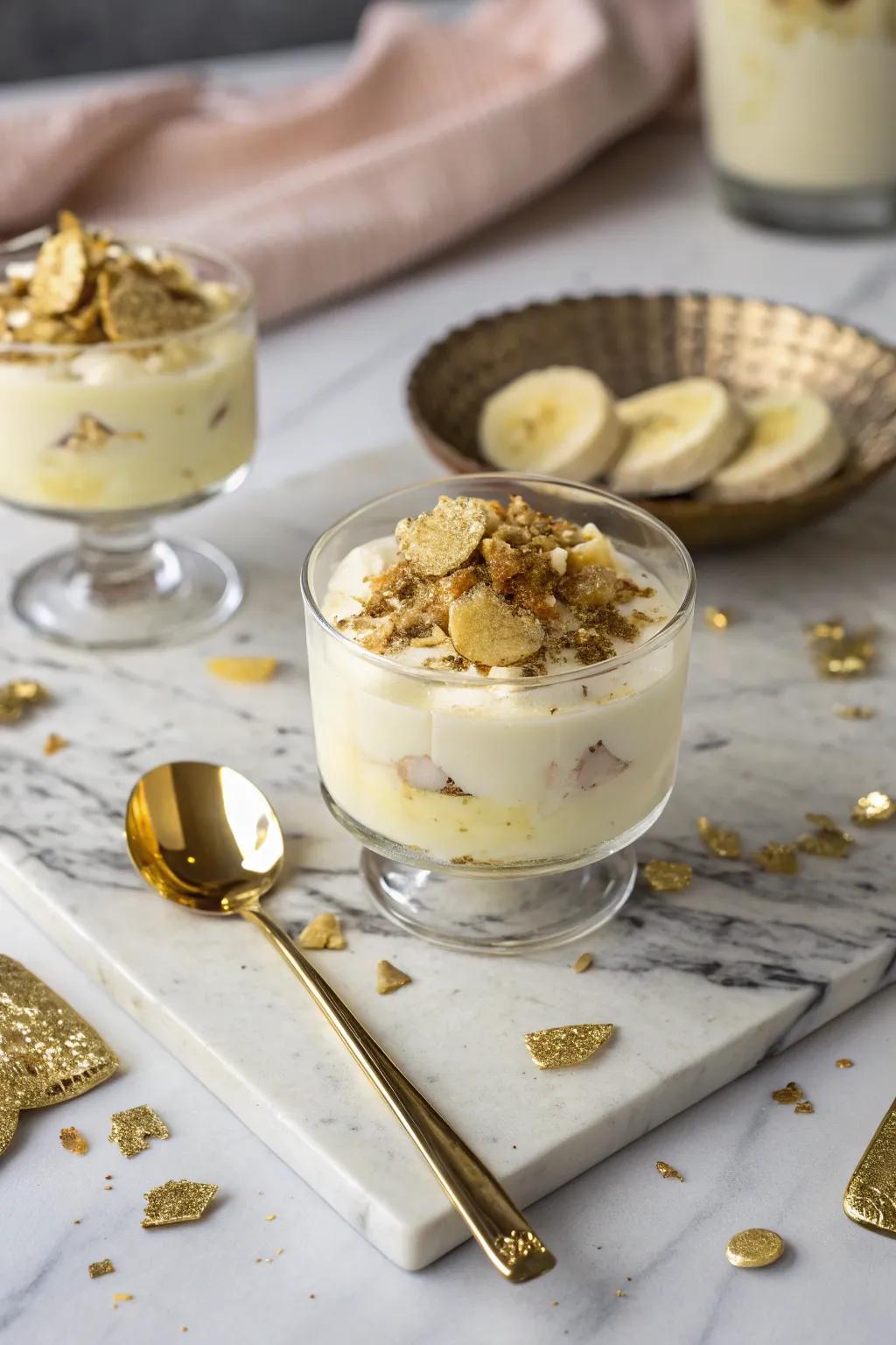 Adding gold elements provides extravagance.