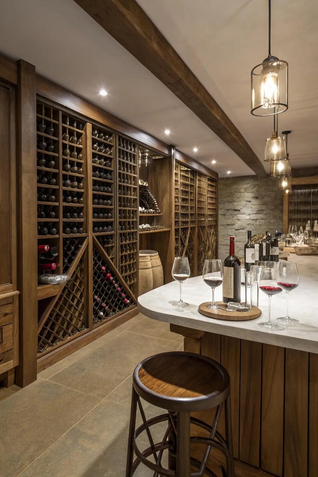 A trendy location for wine fans.