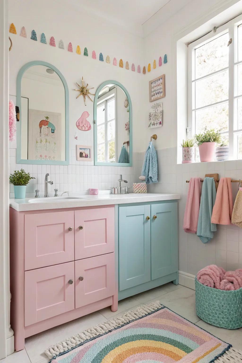 Muted hues create a vibe that is playful and whimsical.