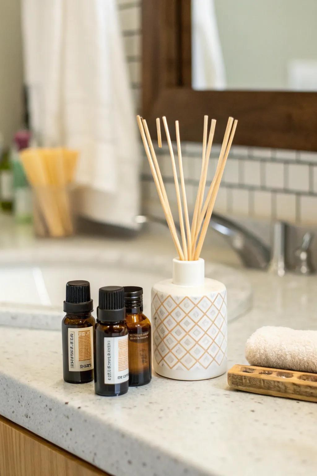 Aromatic elements enhance your restroom's ambiance.