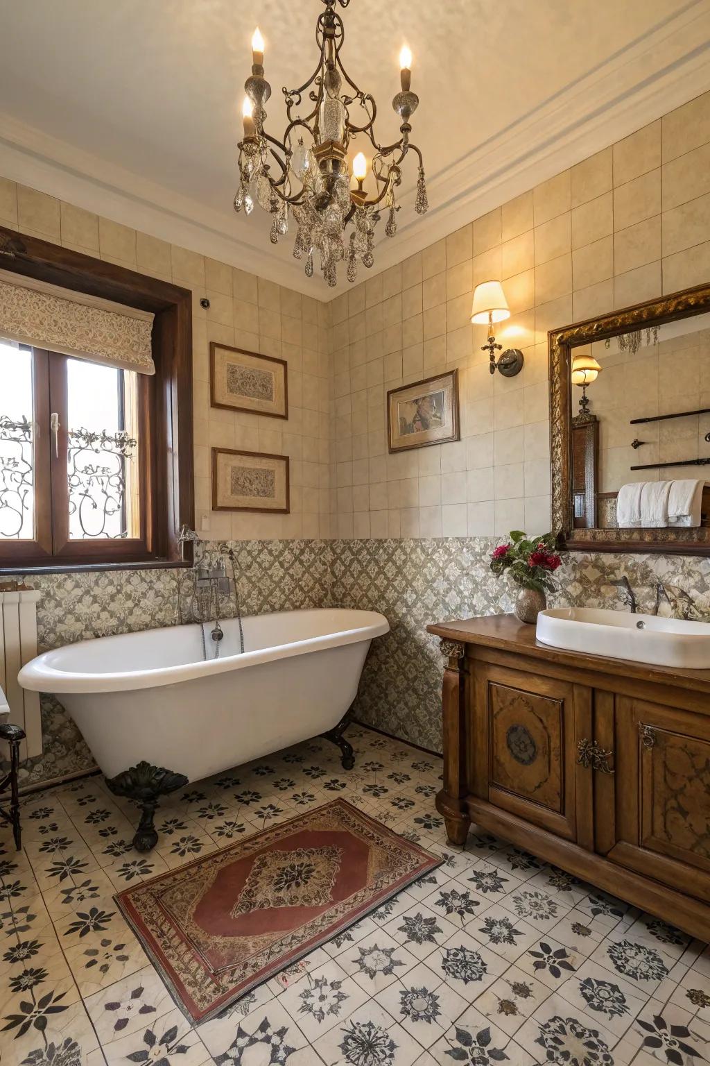 Evoke a sense of nostalgia in your bathroom with a retro ball-and-claw bathtub accent.