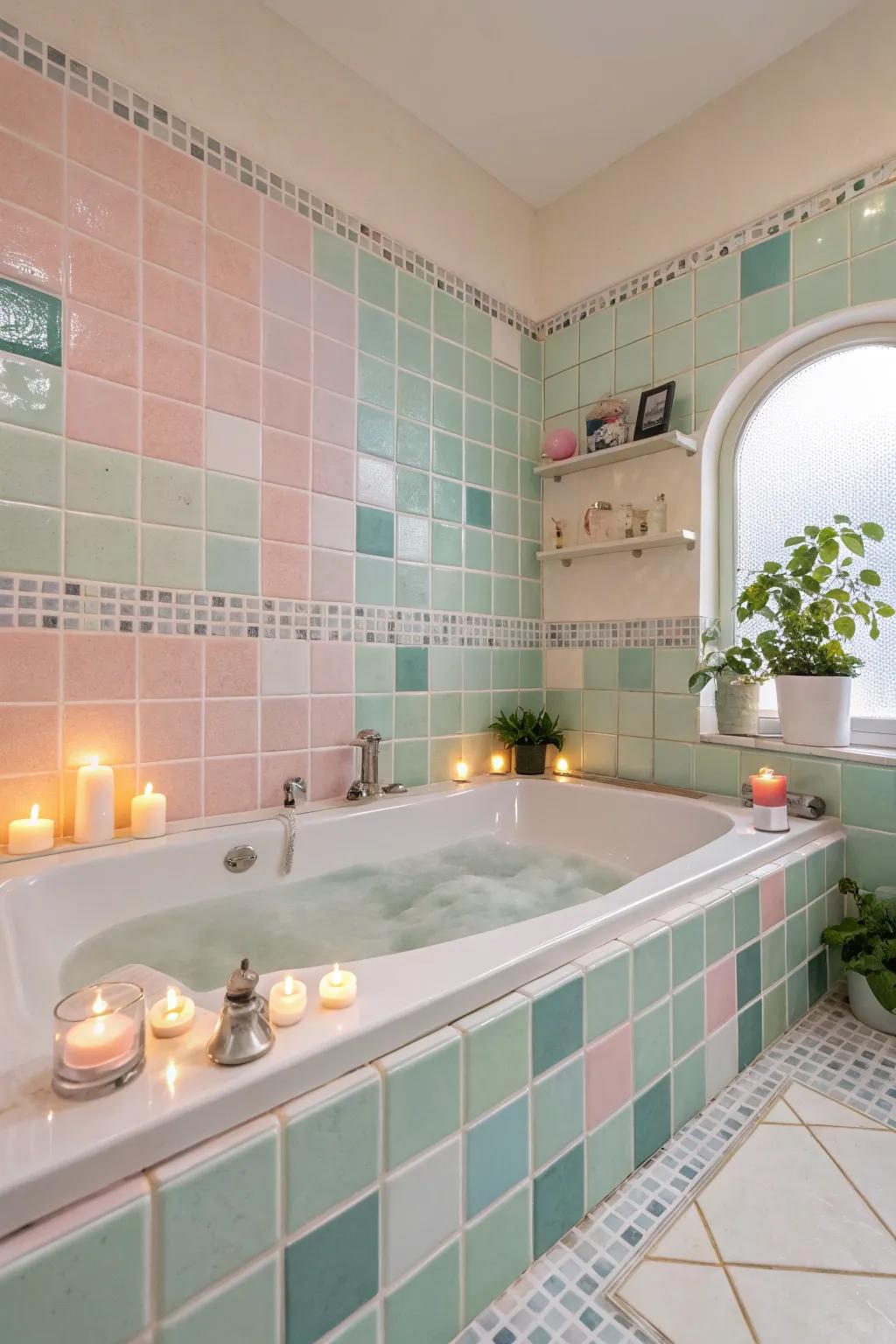 Peaceful haven with tranquil light tiles