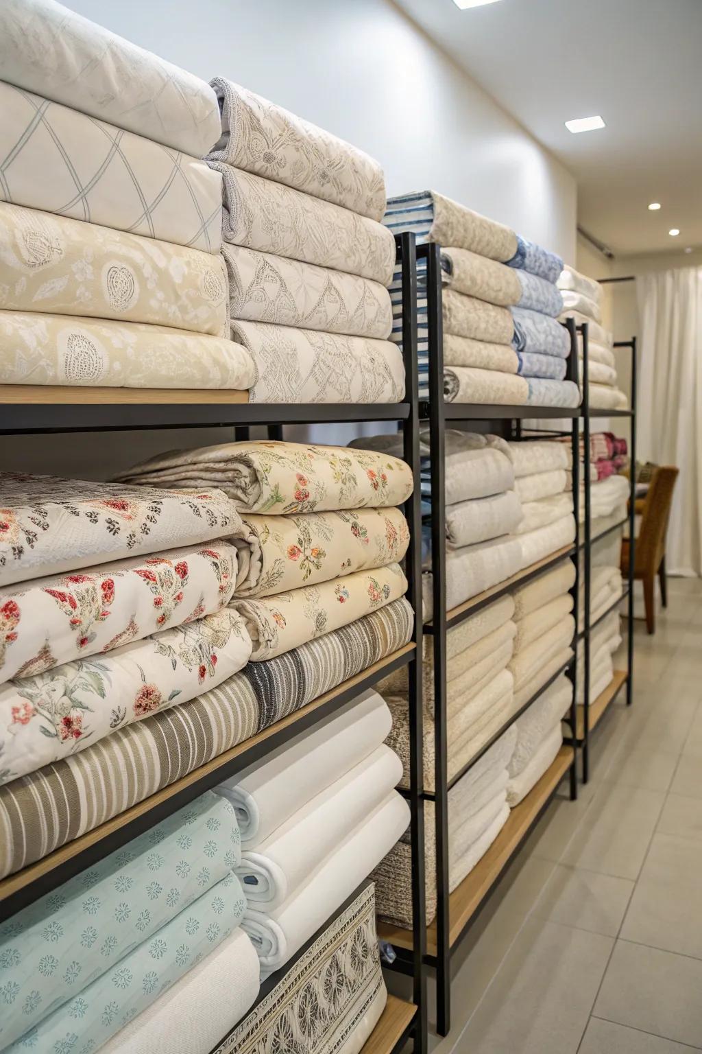 Wall-mounted racks offer a unique storage solution that conserves space.