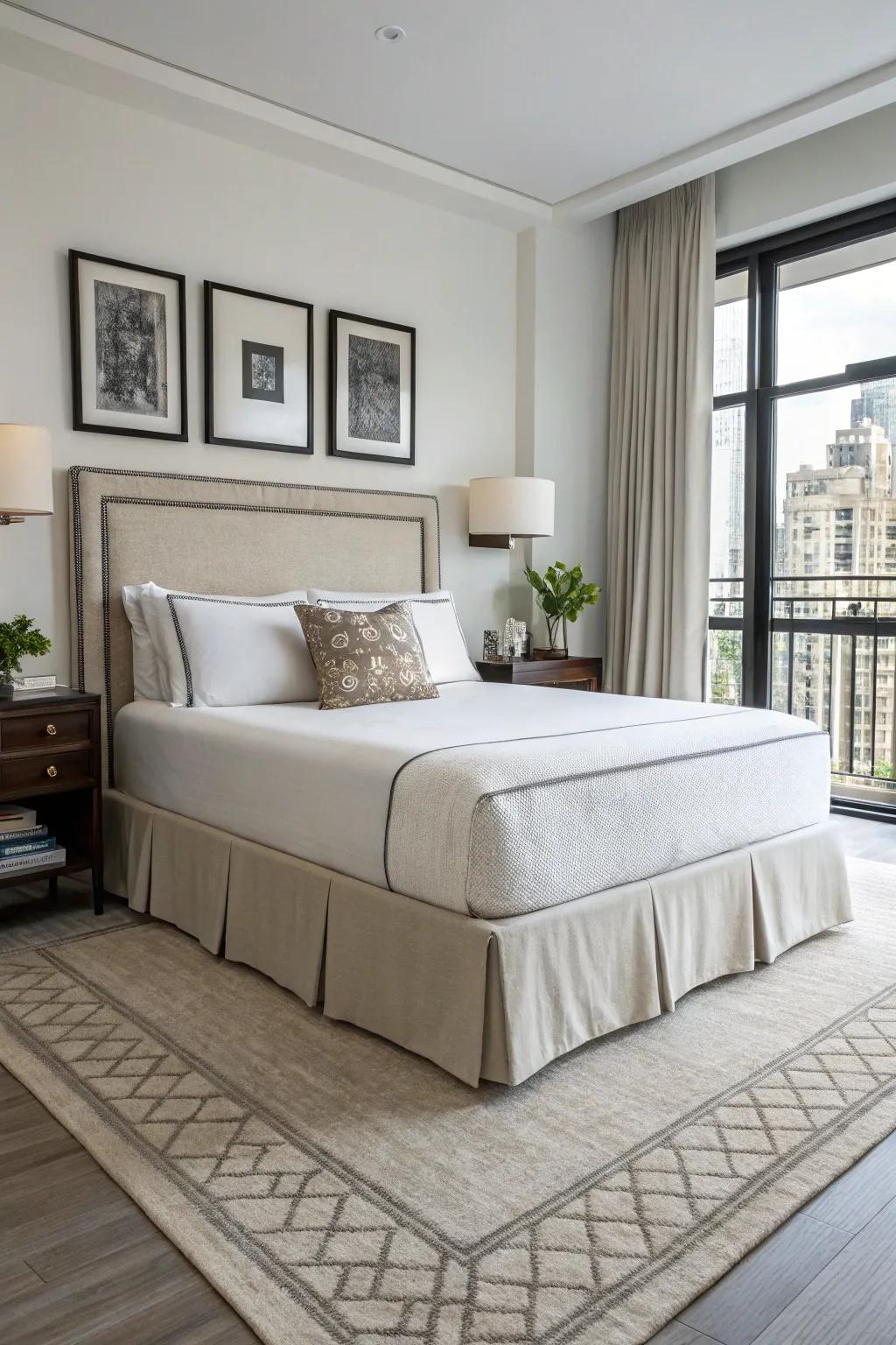 Customized panels furnish a pristine and bespoke aesthetic.