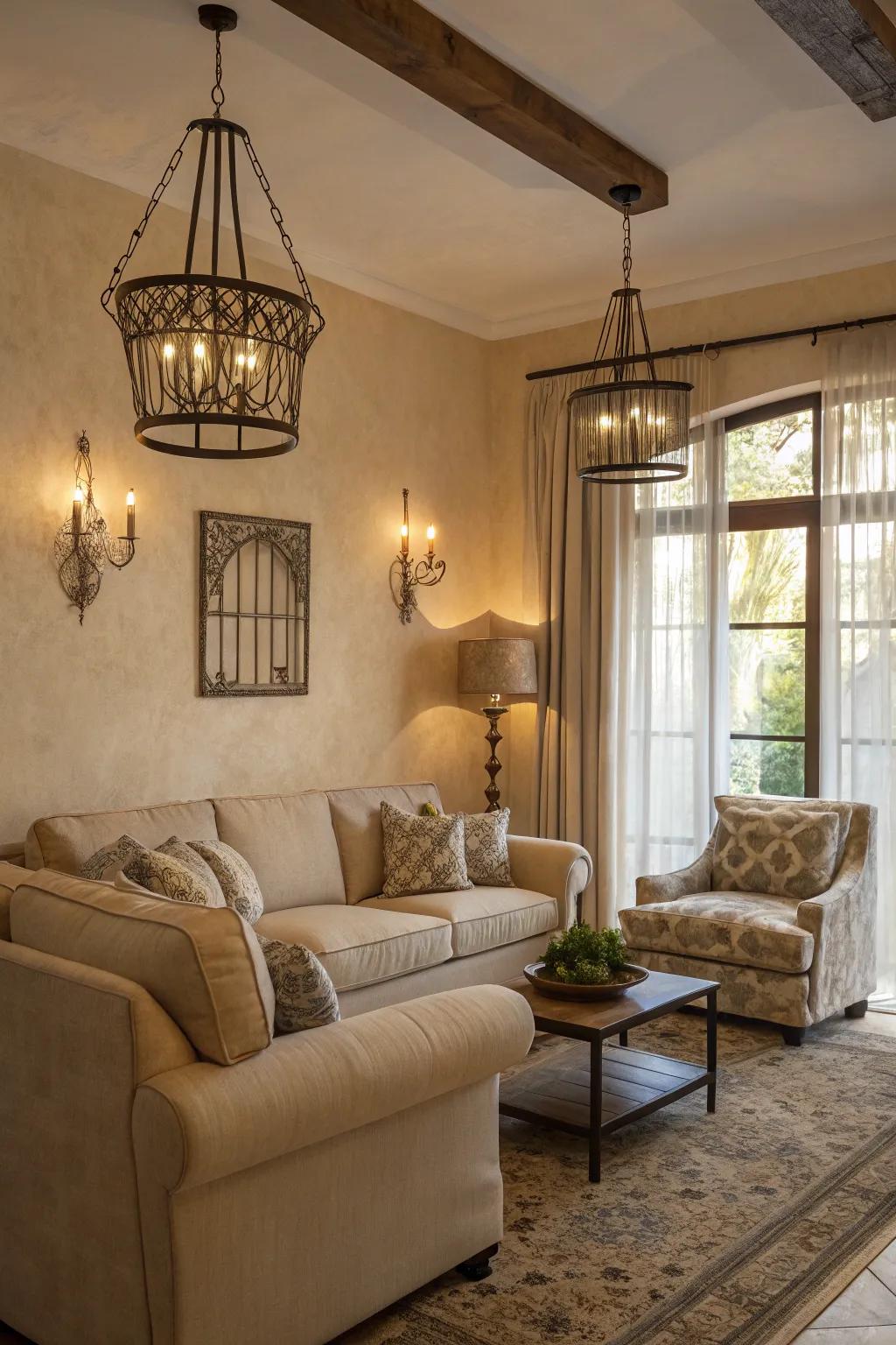 Mixing materials introduces dynamic intrigue.